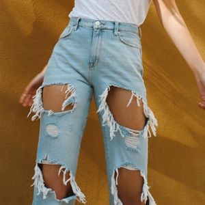 ripped mom jeans